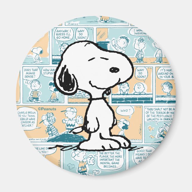 Jordnötter | Snoopy Tecknad Mönster Magnet (Framsidan)