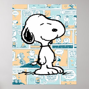 Jordnötter Snoopy Tecknad Mönster Poster