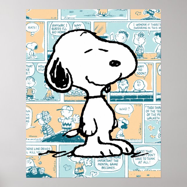 Jordnötter | Snoopy Tecknad Mönster Poster (Framsidan)