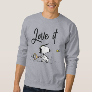 Jordnötter Snoopy Tennis Player Lång Ärmad Tröja