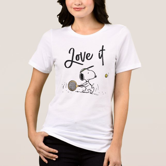 Jordnötter | Snoopy Tennis Player T Shirt (Framsida)
