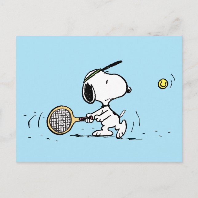 Jordnötter | Snoopy Tennis Player Vykort (Framsida)