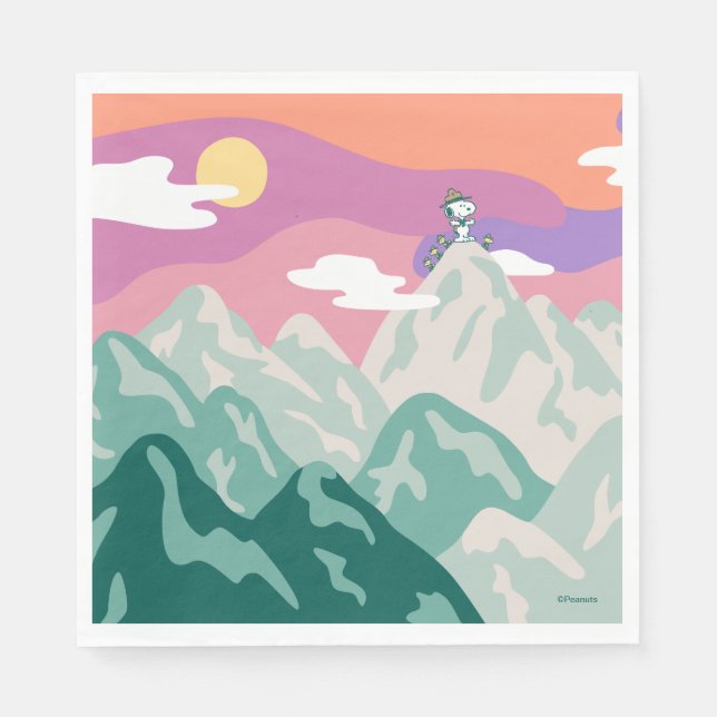 Jordnötter | Snoopy & Troop som hyr berget Pappersservett (Framsidan)