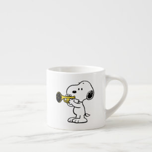Jordnötter Snoopy Trumpet Player Espressomugg