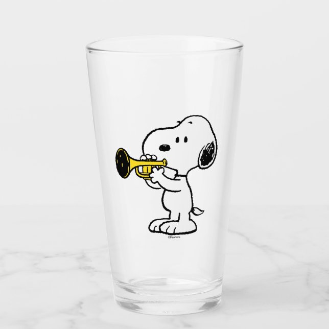 Jordnötter | Snoopy Trumpet Player Glaskopp (Framsida)