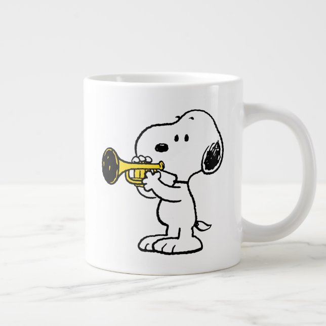 Jordnötter | Snoopy Trumpet Player Jumbo Mugg (Höger)