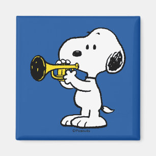 Jordnötter Snoopy Trumpet Player Magnet