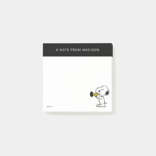 Jordnötter   Snoopy Trumpet Player Post-it Block