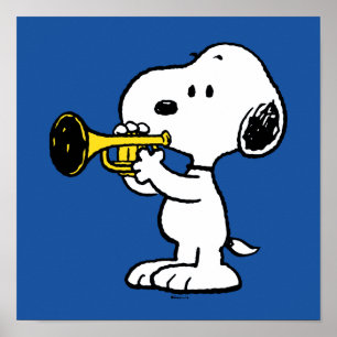 Jordnötter Snoopy Trumpet Player Poster