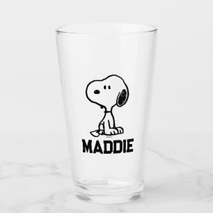 Jordnötter Snoopy Turns Lägg till ditt namn Glaskopp