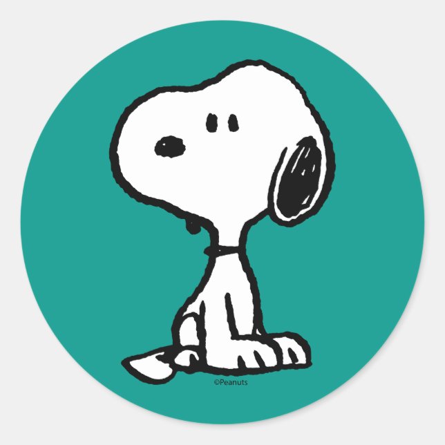 Jordnötter | Snoopy Turns Runt Klistermärke (Framsida)