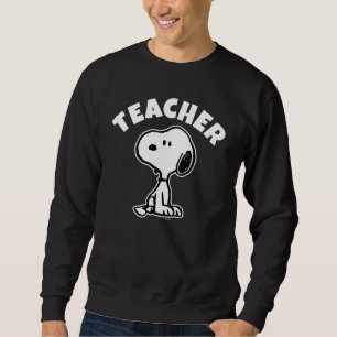 Jordnötter Snoopy Turns Teacher Lång Ärmad Tröja