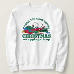 Jordnötter Snoopy 'Twas the Night Före jul Lång Ärmad Tröja
