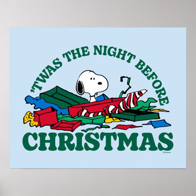 Jordnötter | Snoopy 'Twas the Night Före jul Poster (Framsidan)