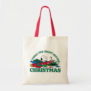 Jordnötter Snoopy 'Twas the Night Före jul Tygkasse