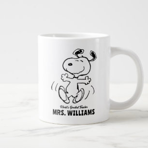 Jordnötter Snoopy Underbarare LärarPersonligen Jumbo Mugg