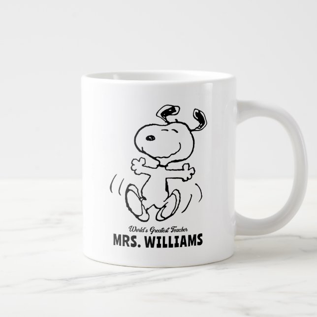 Jordnötter | Snoopy Underbarare LärarPersonligen Jumbo Mugg (Höger)