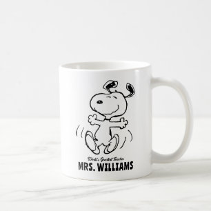 Jordnötter Snoopy Underbarare LärarPersonligen Kaffemugg