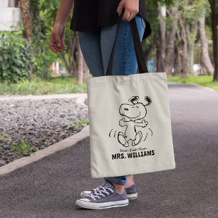 Jordnötter Snoopy Underbarare LärarPersonligen Tygkasse