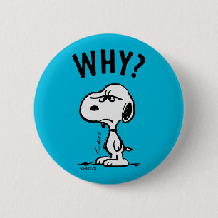 Jordnötter Snoopy undrar varför? Knapp
