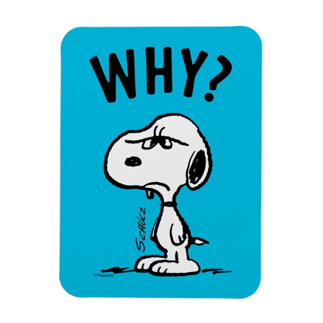 Jordnötter | Snoopy undrar varför? Magnet (Vertikal)