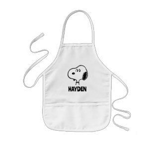 Jordnötter Snoopy-utseende Lägg till ditt namn Barnförkläde
