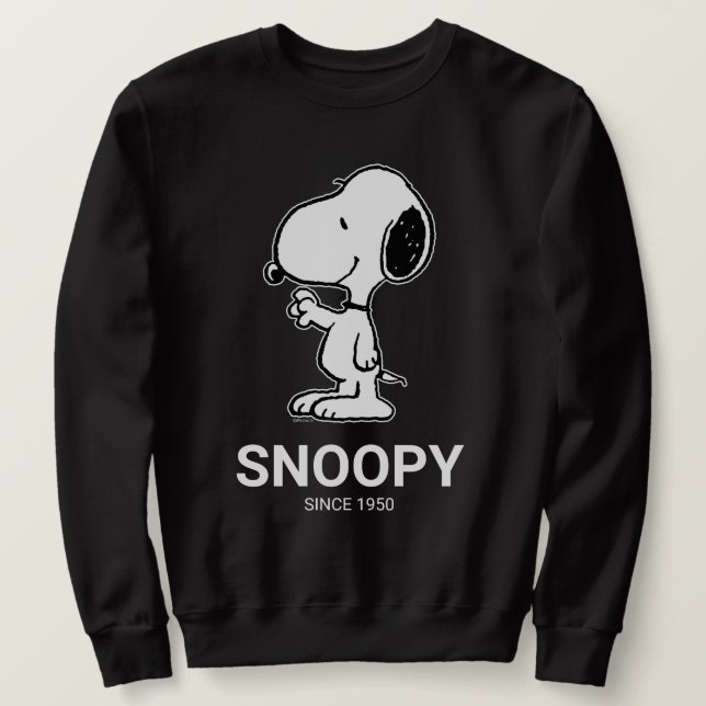 Jordnötter | Snoopy Vågar Lång Ärmad Tröja (Design framsida)