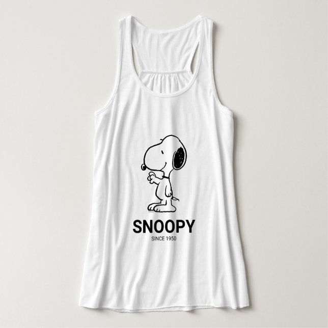 Jordnötter | Snoopy Vågar Linne Med Racerback (Design framsida)