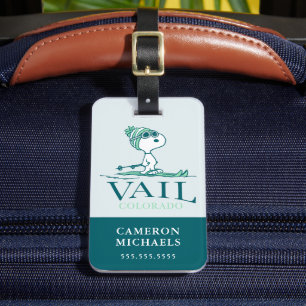 Jordnötter   Snoopy Vail Colorado Bagagebricka