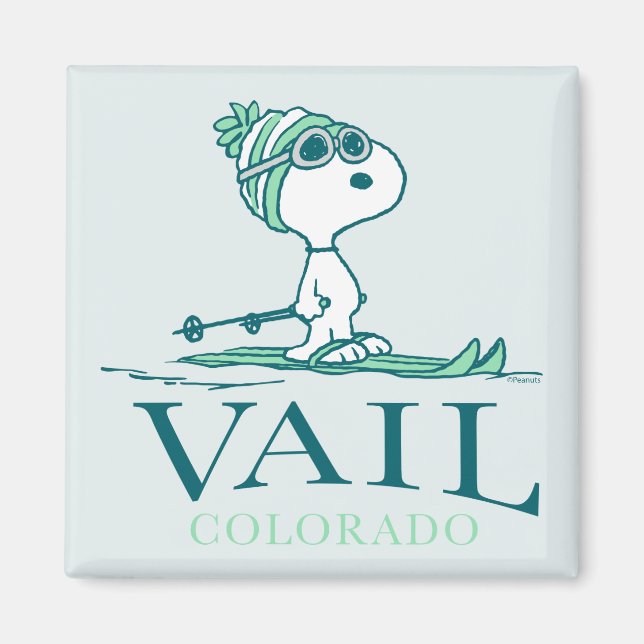Jordnötter | Snoopy Vail Colorado Magnet (Framsidan)