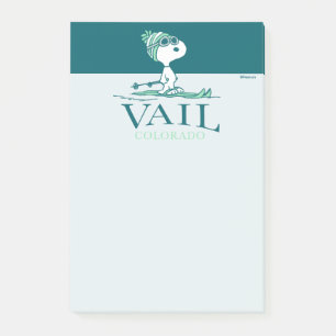 Jordnötter   Snoopy Vail Colorado Post-it Block
