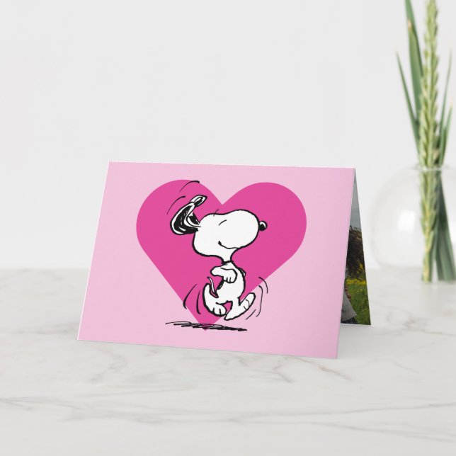 Jordnötter | Snoopy Valentines Day Walk Helgkort (Framsida)