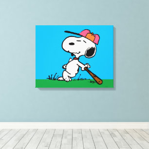 Jordnötter   Snoopy vid Fladdermus Canvastryck