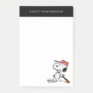 Jordnötter   Snoopy vid Fladdermus Post-it Block