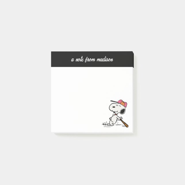 Jordnötter | Snoopy vid Fladdermus Post-it Block (Framsida)