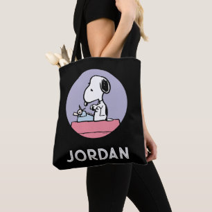 Jordnötter Snoopy vid Typewriter Tygkasse