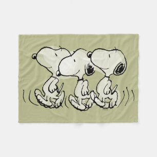 Jordnötter   Snoopy Walking Tall Fleecefilt