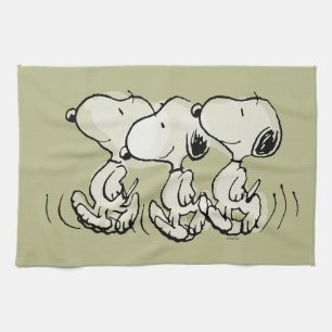 Jordnötter   Snoopy Walking Tall Kökshandduk
