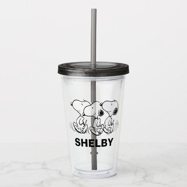 Jordnötter | Snoopy Walking Tall Take Away Mugg (Framsida)