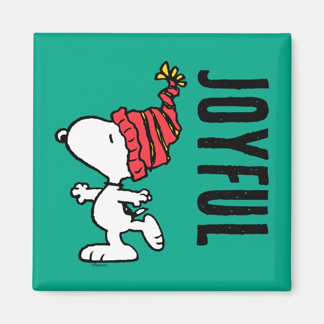 Jordnötter | Snoopy Winter Beanie Cap Magnet (Framsidan)