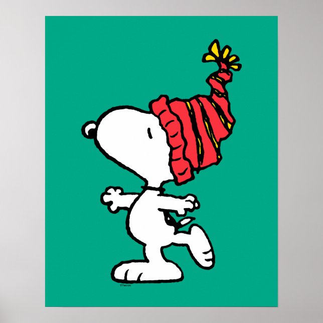 Jordnötter | Snoopy Winter Beanie Cap Poster (Framsidan)