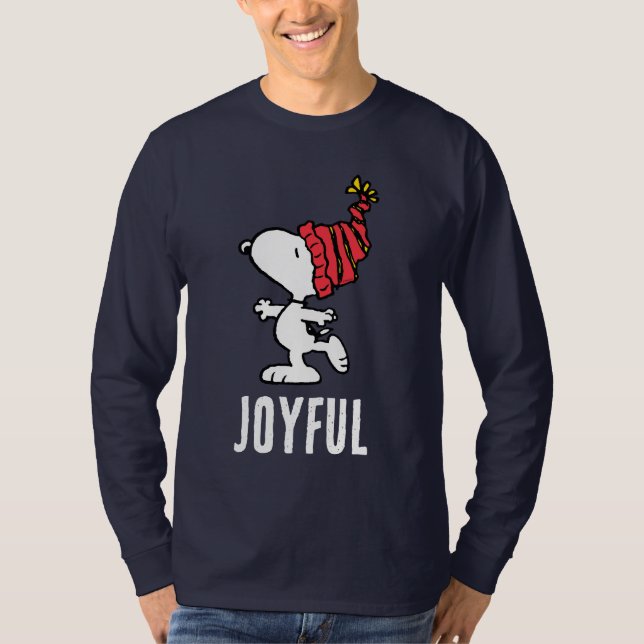 Jordnötter | Snoopy Winter Beanie Cap T Shirt (Framsida)