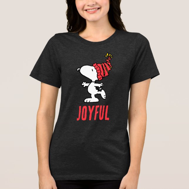Jordnötter | Snoopy Winter Beanie Cap T Shirt (Framsida)