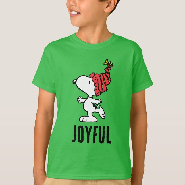 Jordnötter | Snoopy Winter Beanie Cap T Shirt (Framsida)