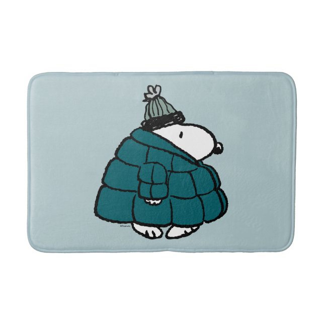 Jordnötter | Snoopy Winter Puffer Jacka Badrumsmatta (Framsidan)