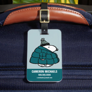Jordnötter Snoopy Winter Puffer Jacka Bagagebricka