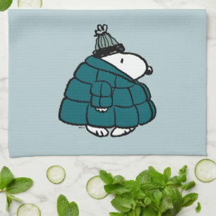 Jordnötter Snoopy Winter Puffer Jacka Kökshandduk
