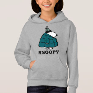 Jordnötter Snoopy Winter Puffer Jacka T Shirt