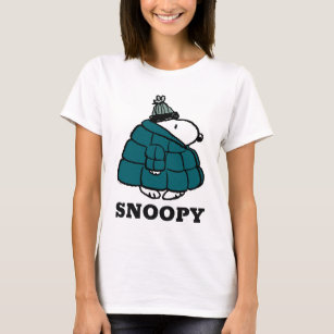 Jordnötter   Snoopy Winter Puffer Jacka T Shirt