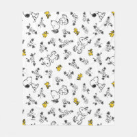 Jordnötter | Snoopy & Woodstock B&W Flower Mönster